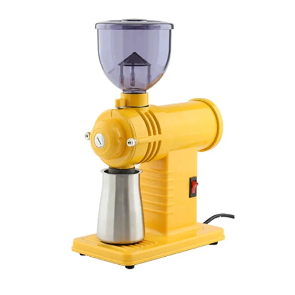 XEOLEO Electric Burr Coffee Grinder – 8-Gear Adjustable 200W Electric Burr Grinder SPOT YELLOW