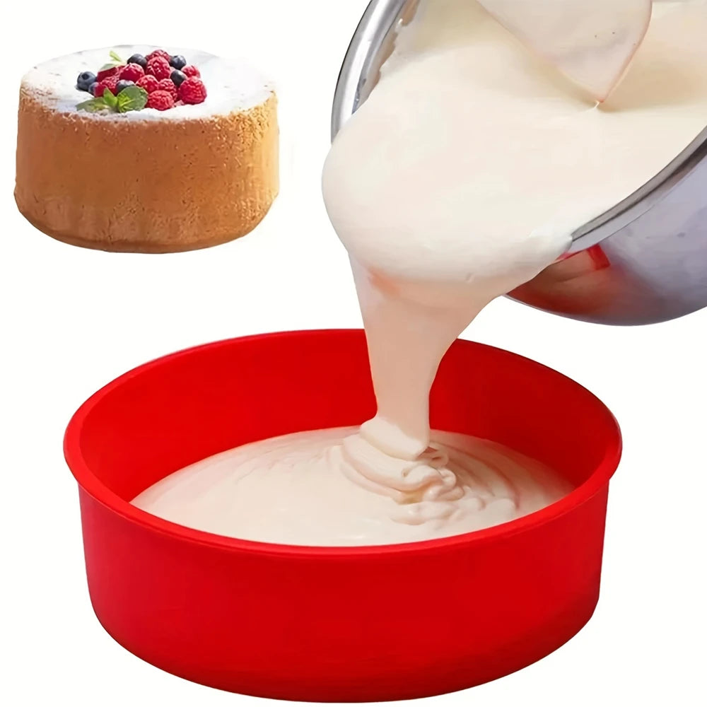 Round Silicone Cake Mold – Nonstick 4/6/8/10 Inch Baking Pan Silicone Cake Mold SPOT
