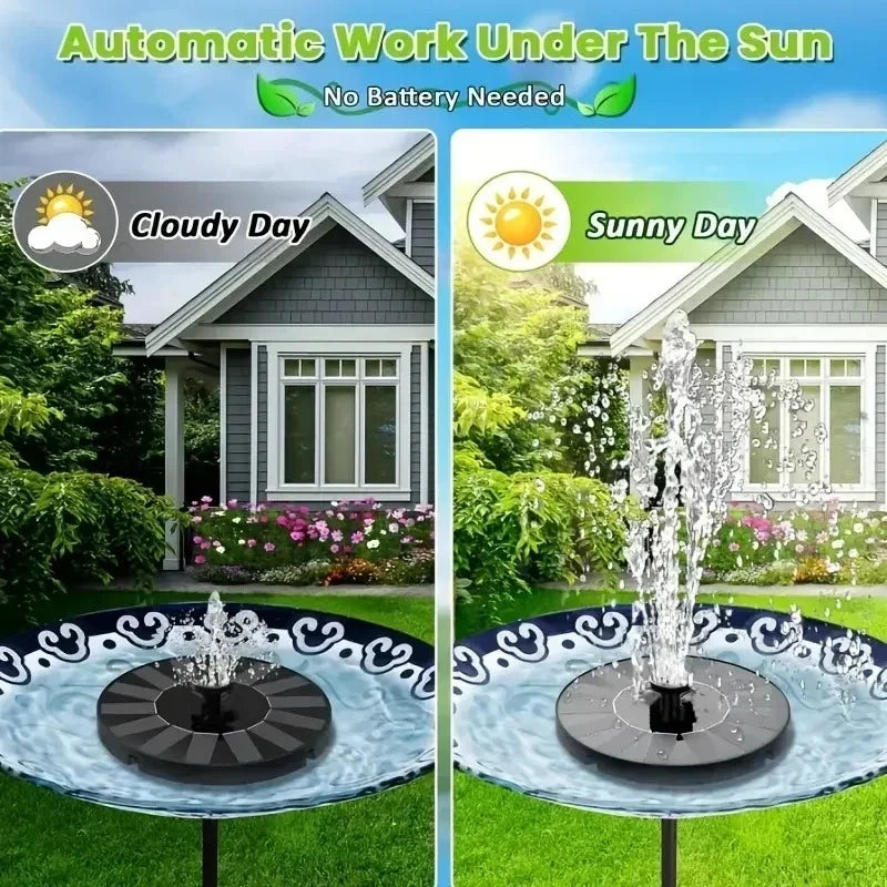 Solar Powered Water Fountain – Garden Pond & Bird Bath Decor Solar Garden Fountain SPOT