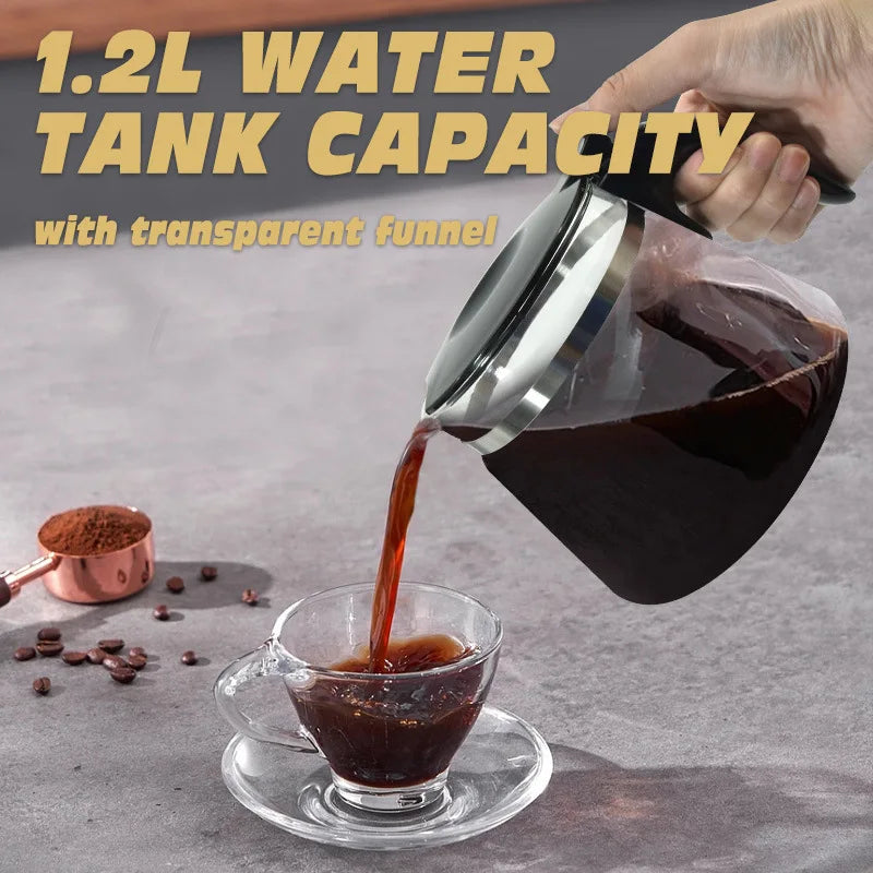 DUTRIEUX 1.2L Drip Coffee Maker & Multi-Function Tea Brewer Drip Coffee Maker SPOT