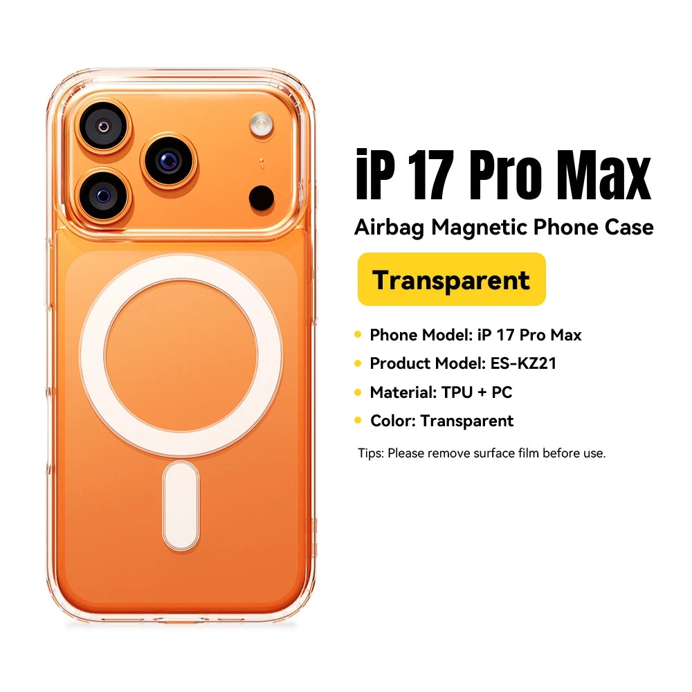 Essager Magnetic iPhone 17 Case | MagSafe Shockproof Cover Magnetic Phone Case SPOT For iPhone 17Pro Max