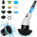 9-in-1 USB Electric Spin Scrubber – Rechargeable Cleaning Brush Electric Spin Scrubber SPOT CORAL RED