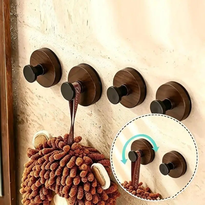 Wood Grain Suction Cup Wall Hook – No-Drill Bathroom Kitchen Suction Wall Hook SPOT