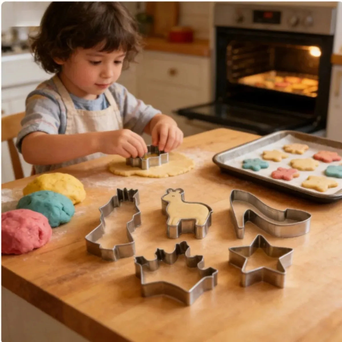 5-Piece Christmas Cookie Cutter Set – Stainless Steel Baking Cookie Cutter Set SPOT