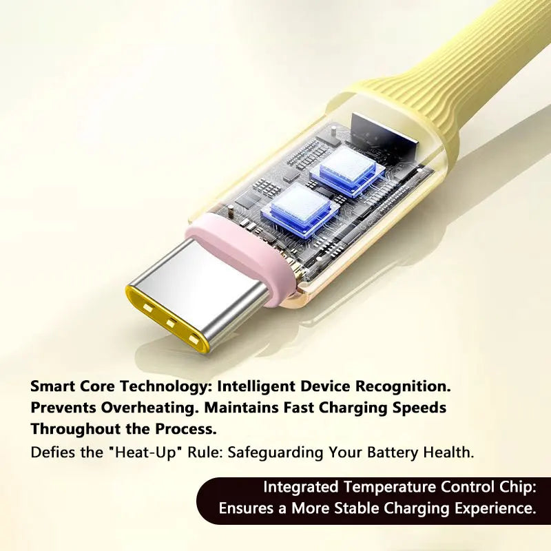 120W USB-C Fast Charging Cable – Nylon Braided Type-C Cord USB-C Charging Cable SPOT