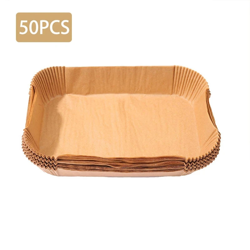 Disposable Rectangle Air Fryer Paper Liners – Non-Stick Air Fryer Liner SPOT Rectangle-50PCS