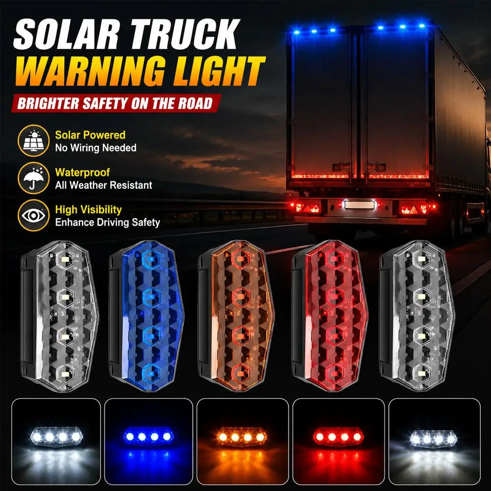 Solar Side Marker Warning Light – No Wiring, Vibration Sensor Solar Marker Light SPOT