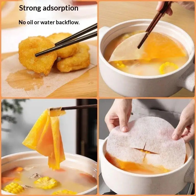 Food Grade Oil Absorbing Sheets – Disposable Grease Filter Kitchen Oil Filter SPOT
