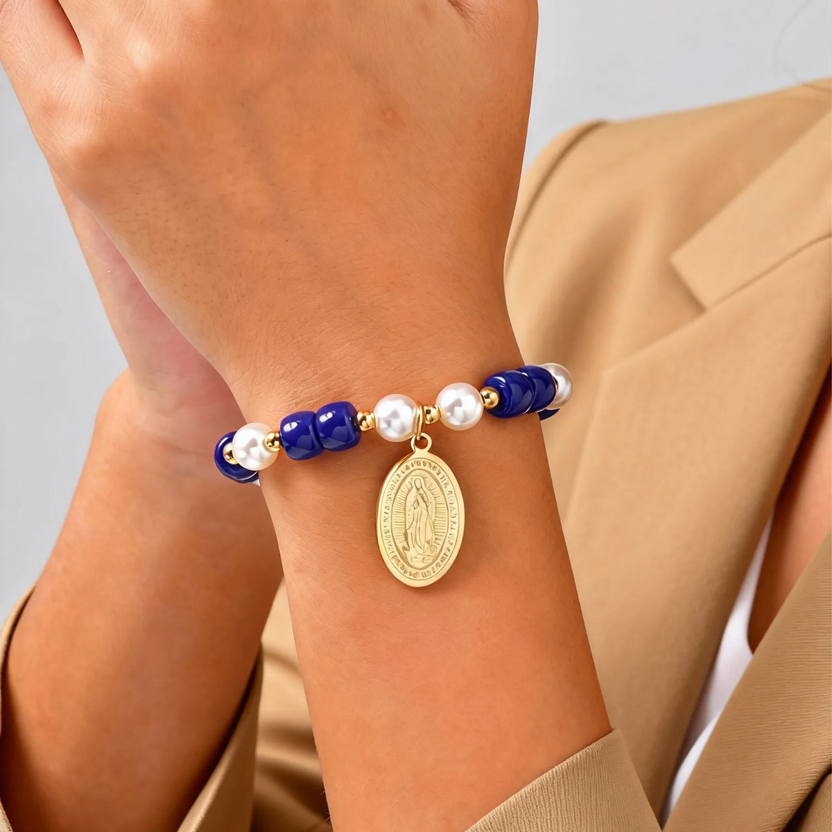 Evil Eye Stack Layered Bracelets – Stainless Steel Adjustable Stacked Bracelet Set SPOT