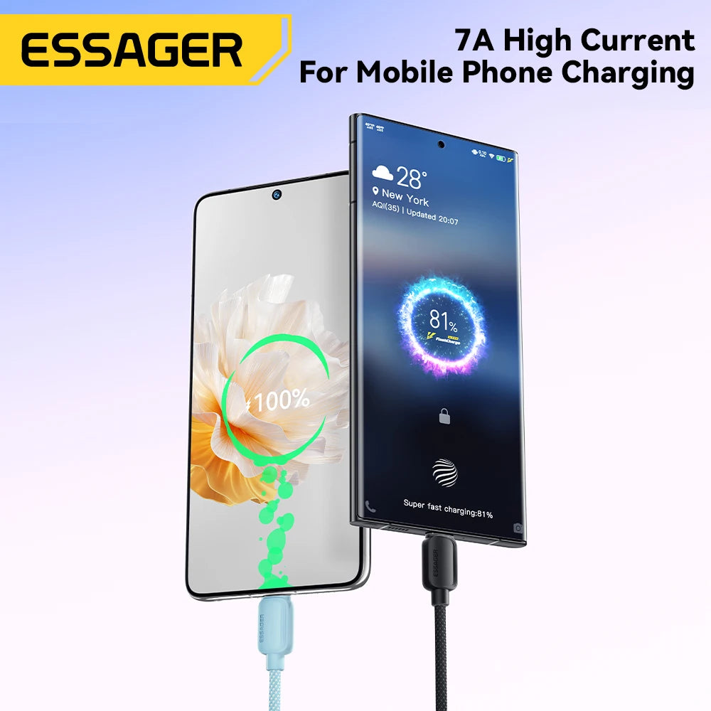 Essager 7A 100W USB-C Fast Charging Cable | Braided USB-C Charging Cable SPOT