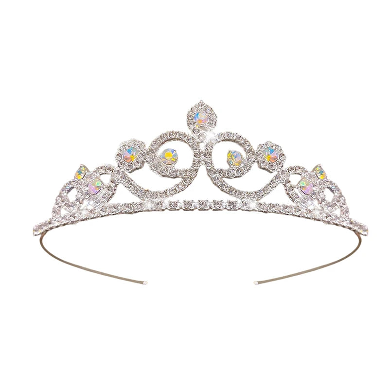 Crystal Rhinestone Bridal Crown – Golden Wedding Tiara Bridal Tiara Crown SPOT