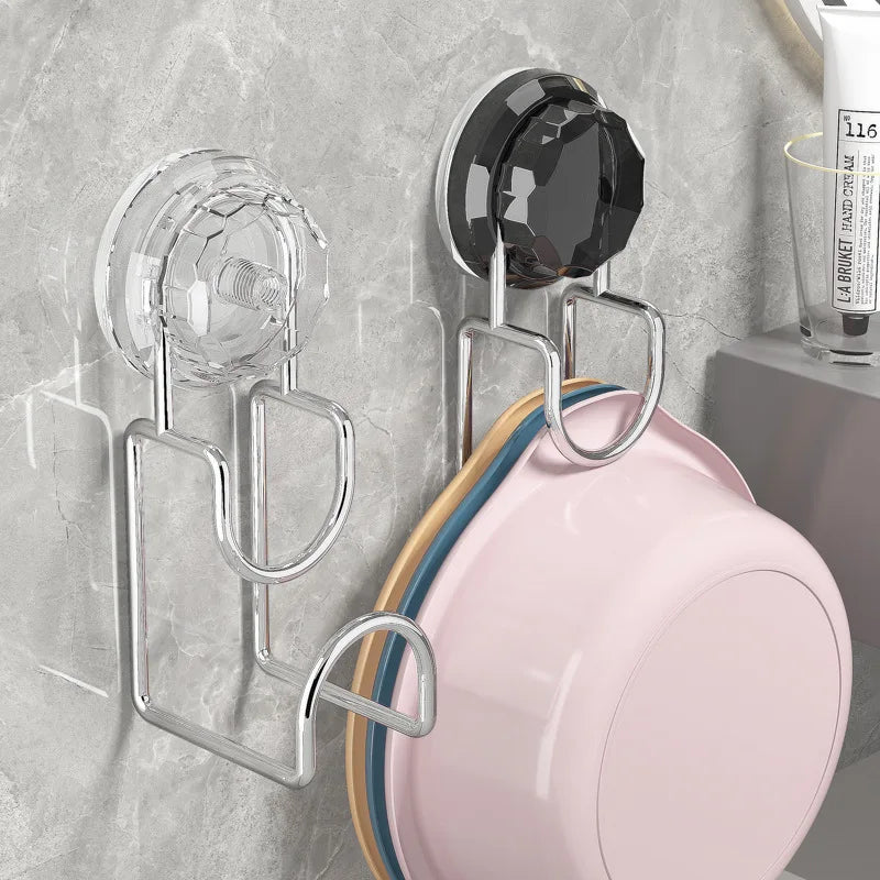 No-Drill Suction Cup Bathroom Shelf & Sink Hook Organizer Suction Cup Shelf SPOT
