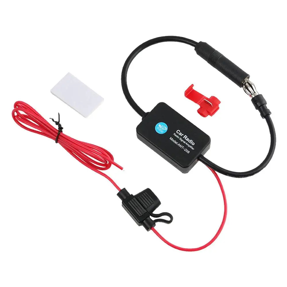 12V AM/FM Car Radio Antenna Signal Amplifier Booster Antenna Signal Booster SPOT