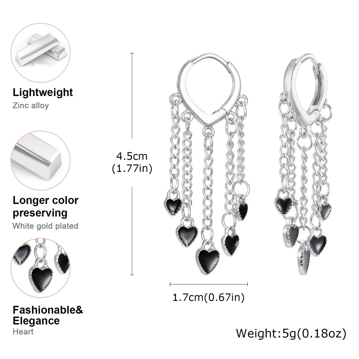 Long Chain Tassel Drop Earrings – Y2K Statement Jewelry Tassel Drop Earrings SPOT