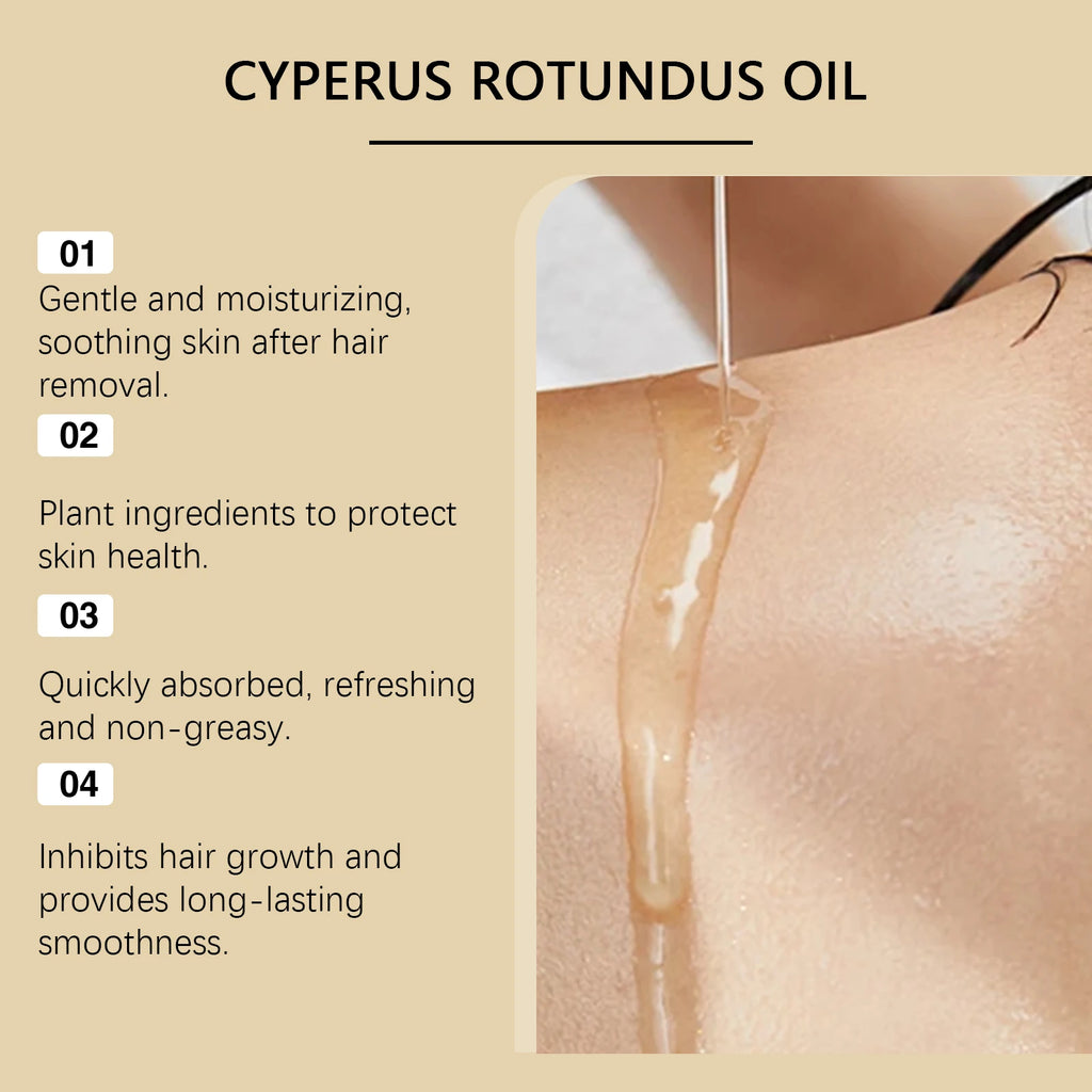 Cyperus Rotundus Hair Inhibitor Oil – Smooth Skin Serum 60ml Hair Inhibitor Serum SPOT
