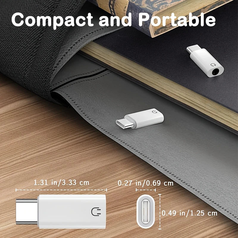 USB-C to 3.5mm Audio Adapter with Mic – iPhone & Android Audio Adapter SPOT