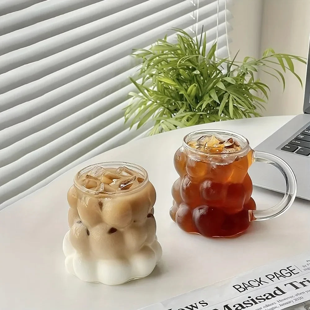 350ml Grape Design Glass Coffee Mug – Heat Resistant Cup Glass Coffee Mug SPOT