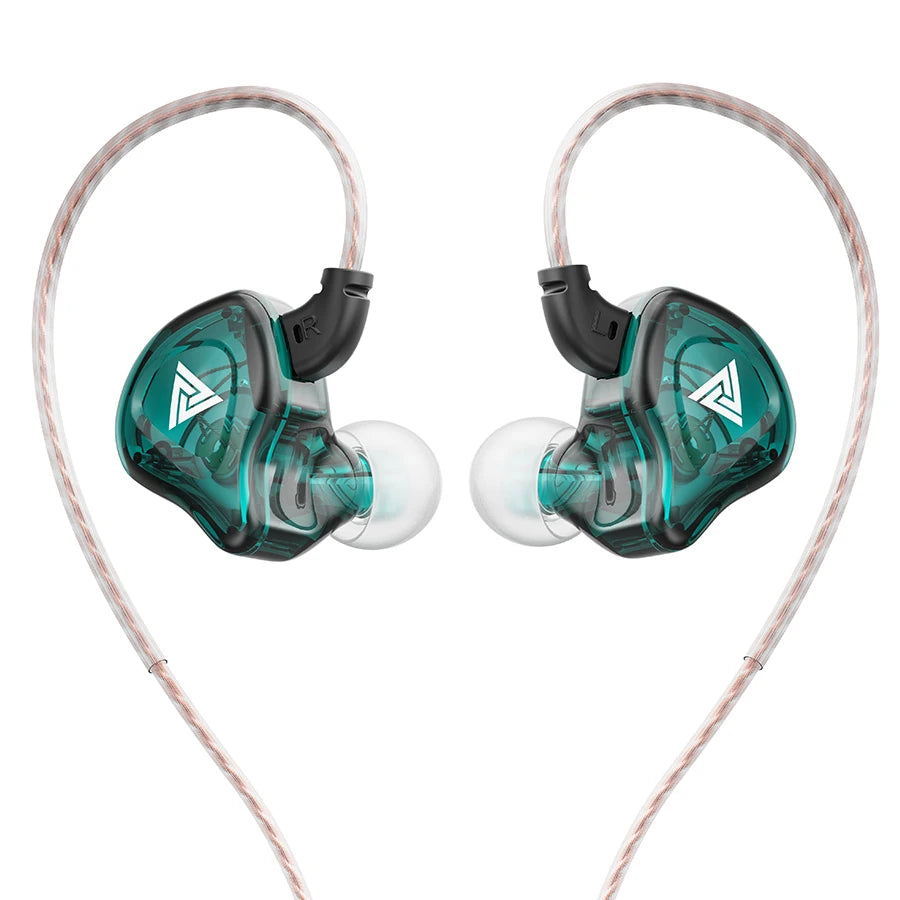 VIKEFON QKZ-AK8 Hi-Res Wired Earphones 3.5mm, 10mm Driver Wired In-Ear Earphones SPOT green