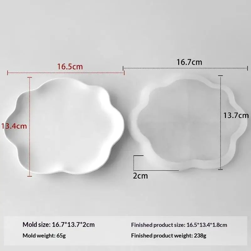Silicone Mold – Flower Cloud Shell Tray, Coaster & Trinket Dish Silicone Craft Mold SPOT A3