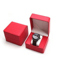 PU Leather Single Watch Box – Travel Storage & Display Case Watch Storage Case SPOT Red