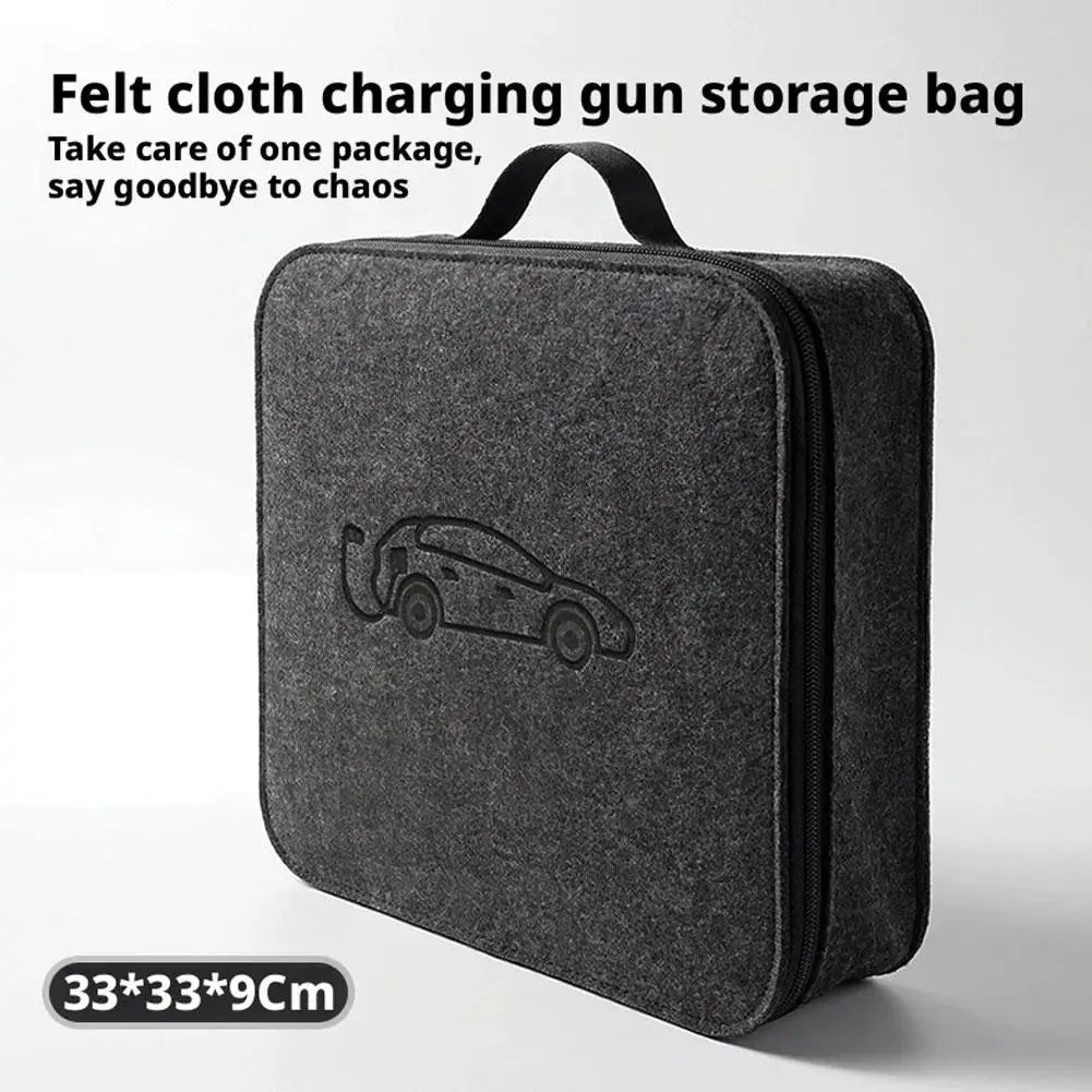 EV Charger Cable Storage Bag – Waterproof Organizer Case EV Cable Organizer Bag SPOT