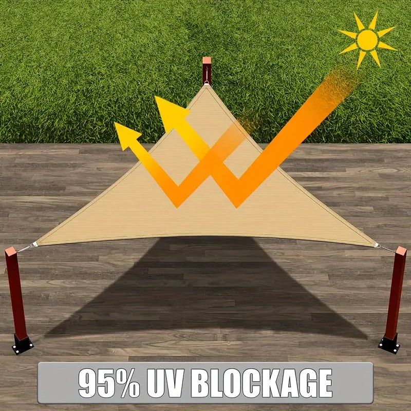 Triangular Sun Sail Shade 3x3x3m | 91-100% UV Block Canopy Outdoor Sun Sail SPOT