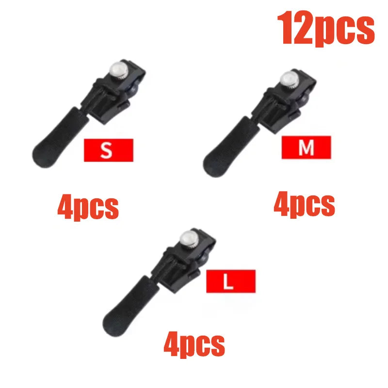 Universal Zipper Repair Kit – No-Tool Replacement Pullers Zipper Repair Kit SPOT Mixed size--12pcs