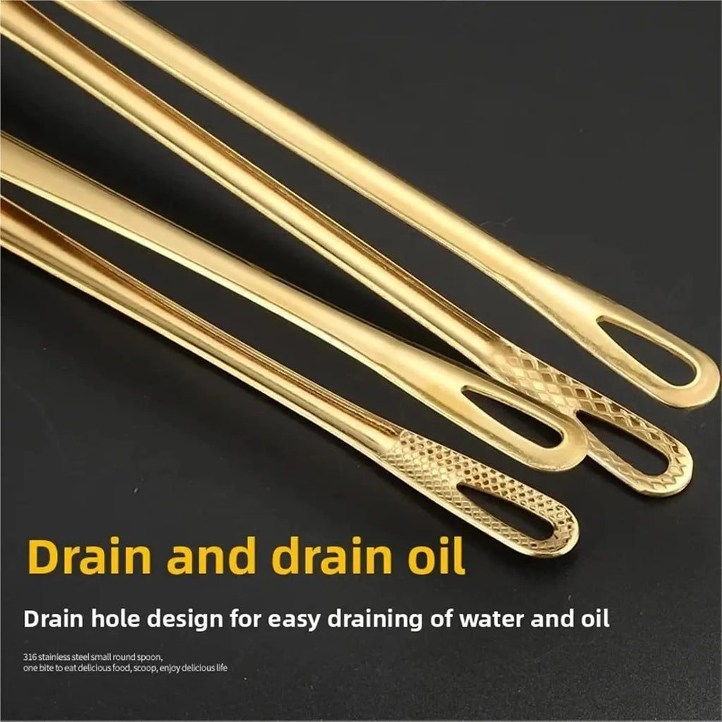 Golden 304 Stainless Steel Korean BBQ Tongs – 11-Inch BBQ Grill Tongs SPOT