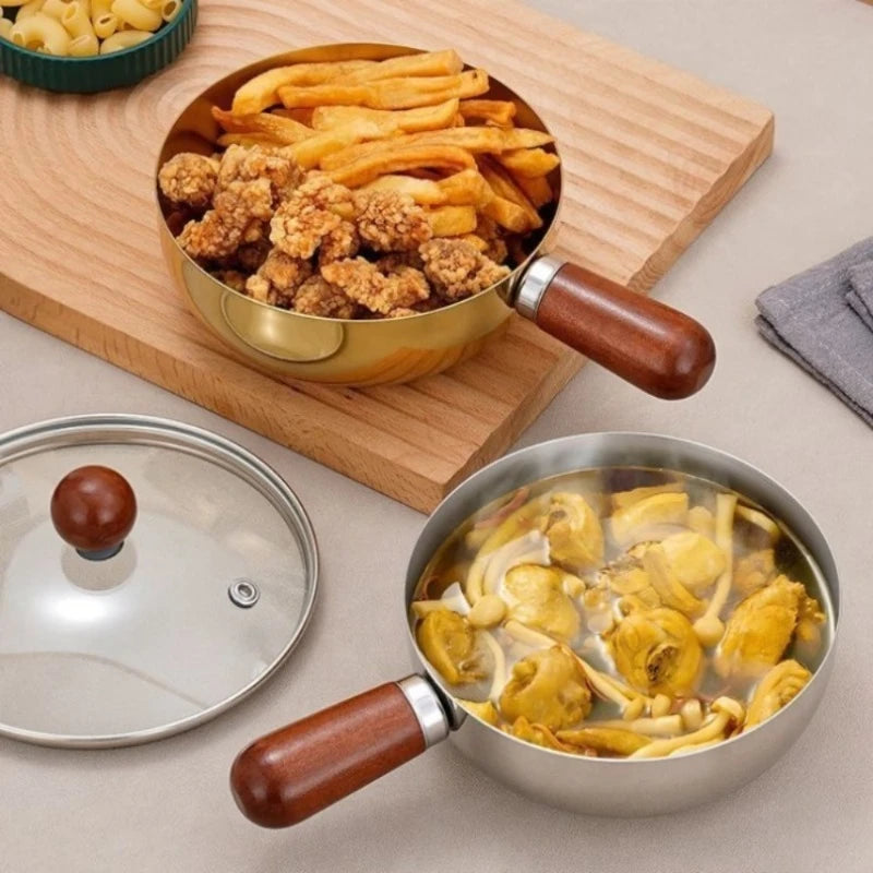 Korean Ramen Pot with Lid – Stainless Steel Noodle Cooker Ramen Noodle Pot SPOT