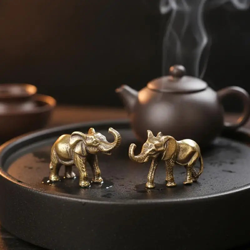 Zinc Alloy Elephant Figurine – Vintage Lucky Trunk Up Decor Decorative Figurine SPOT