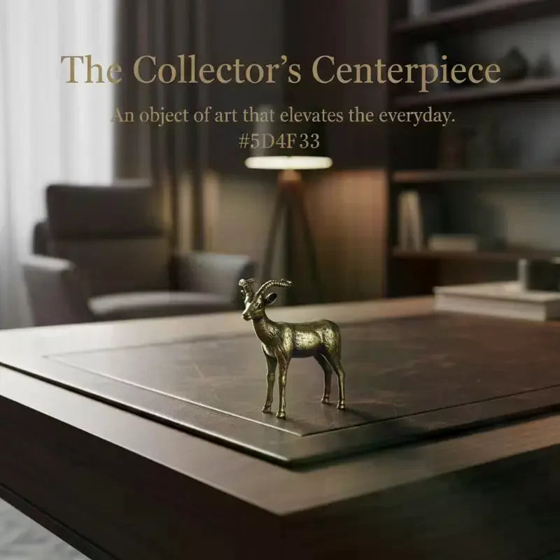 Vintage Solid Brass Antelope Figurine – Desktop & Shelf Décor Brass Figurine SPOT Default Title