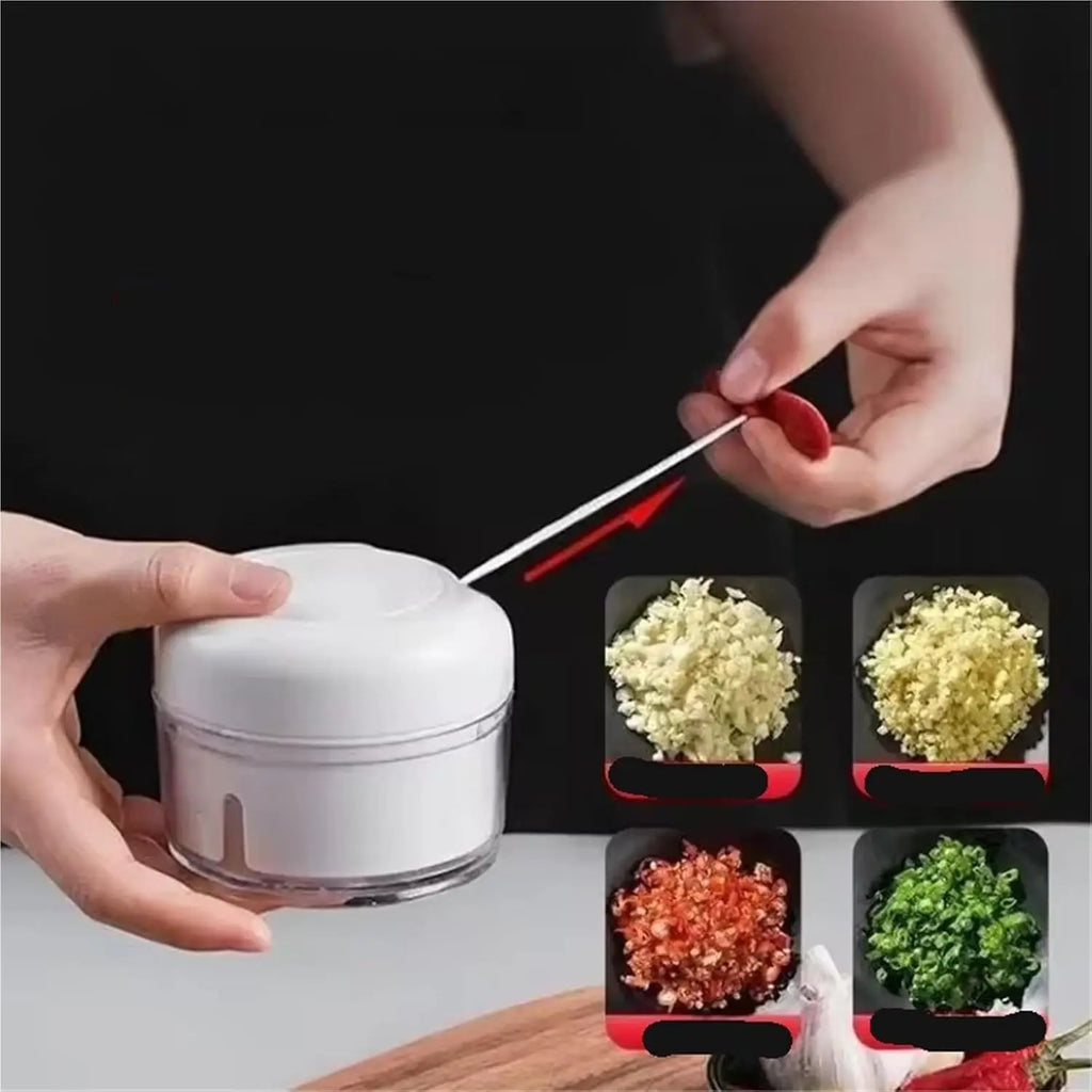 Mini Manual Pull Garlic Chopper – Hand-Pull Mincer & Cutter Manual Food Chopper SPOT
