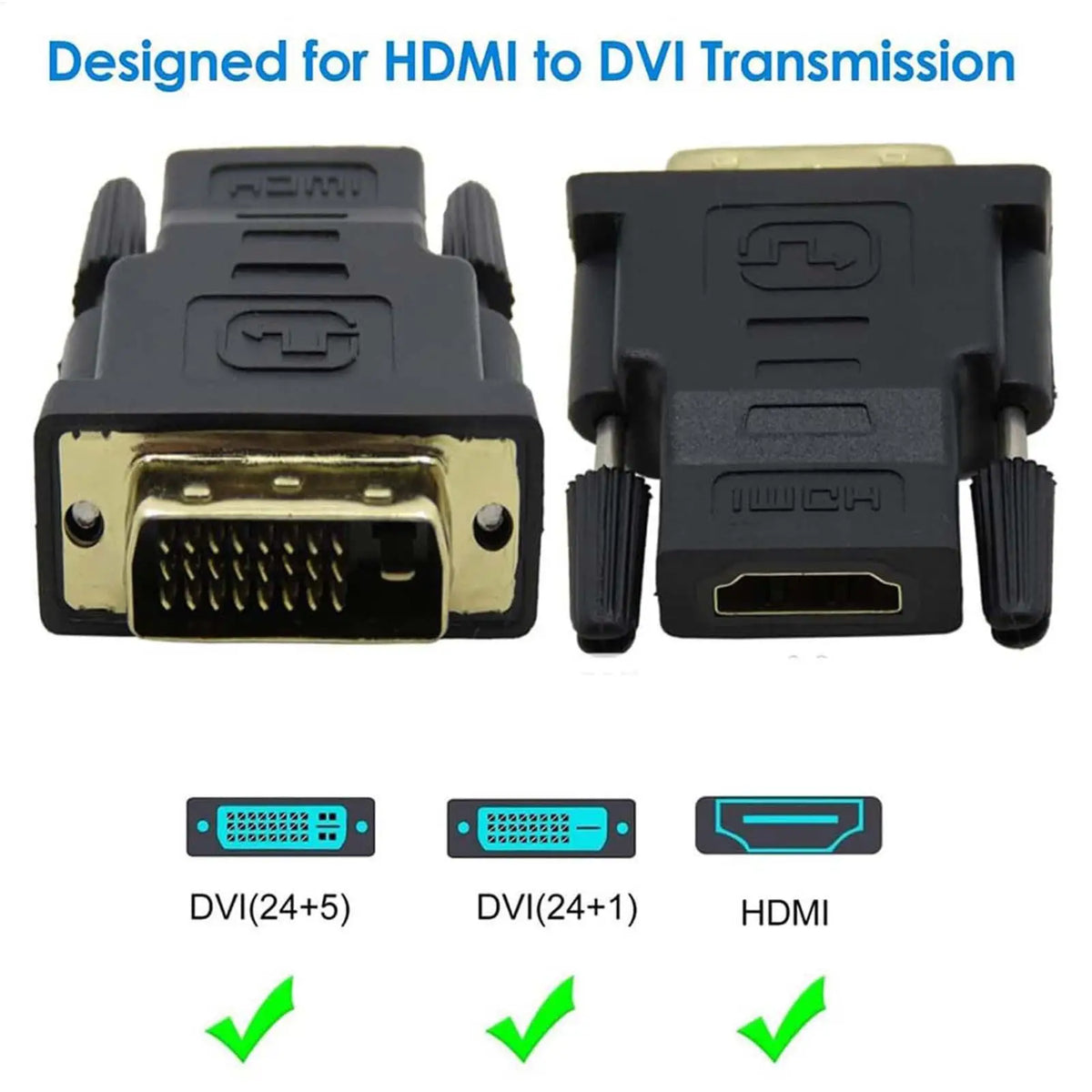 Bi-Directional HDMI to DVI Adapter – 1080P Male to Male HDMI DVI Adapter SPOT