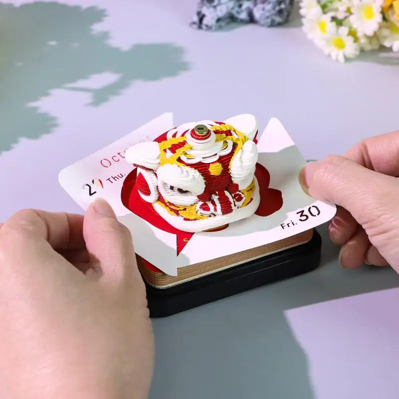 2027 Tear-Away Desk Calendar – 3D Paper Carving Art Desk Calendar SPOT