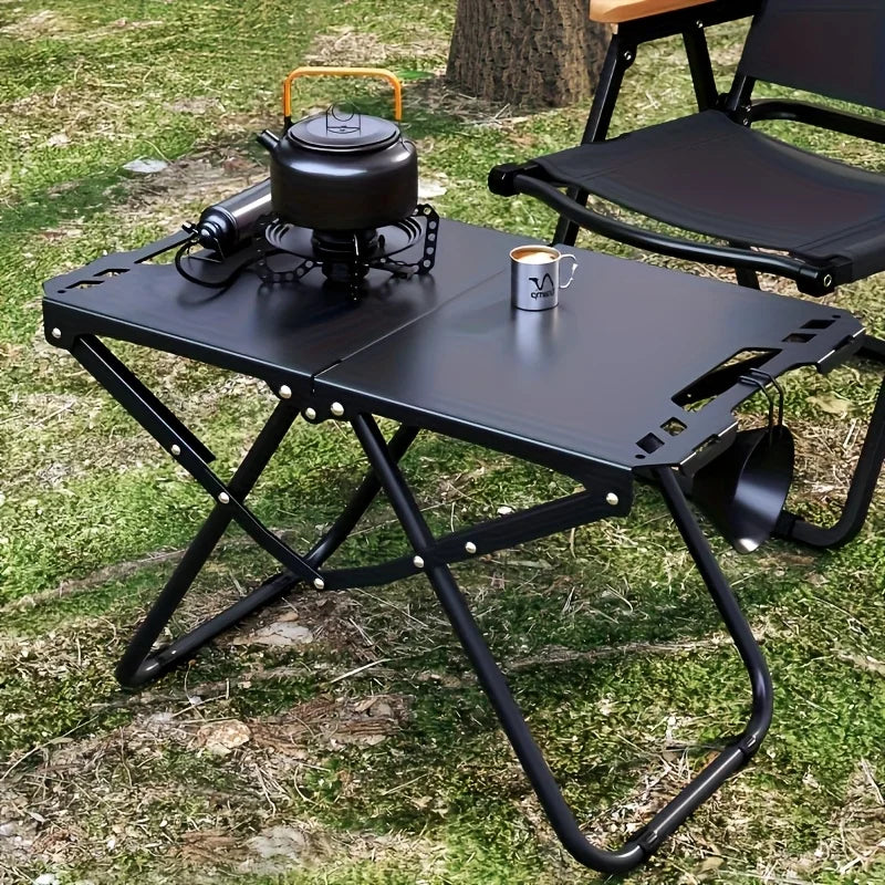 Foldable Carbon Steel Camping Table – Portable BBQ & Picnic Foldable Camping Table SPOT black