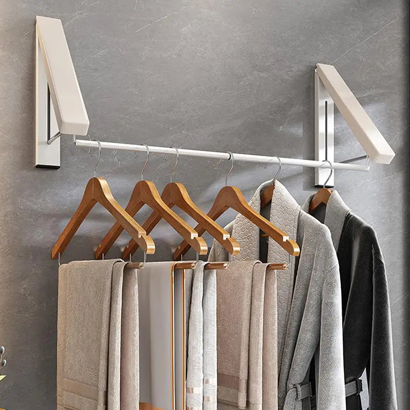 Folding Wall-Mounted Clothes Drying Rack – Space-Saving Hanger Folding Drying Rack SPOT