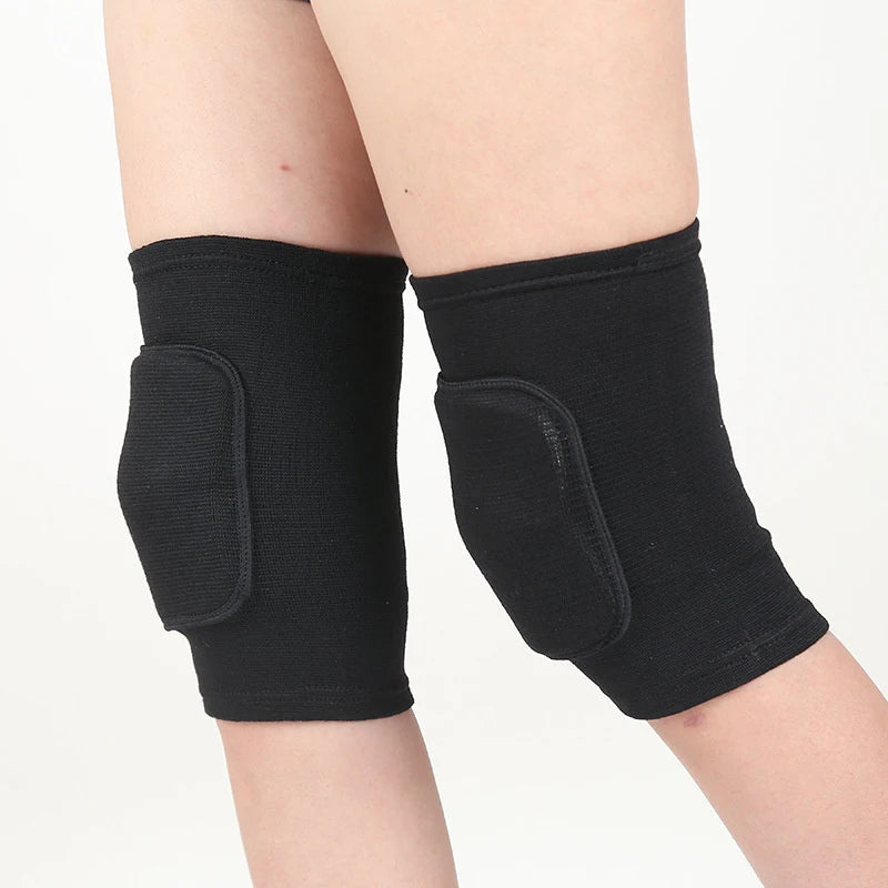 Compression Knee Pads – Elastic Sponge Brace for Sports & Dance Compression Knee Pad SPOT black S