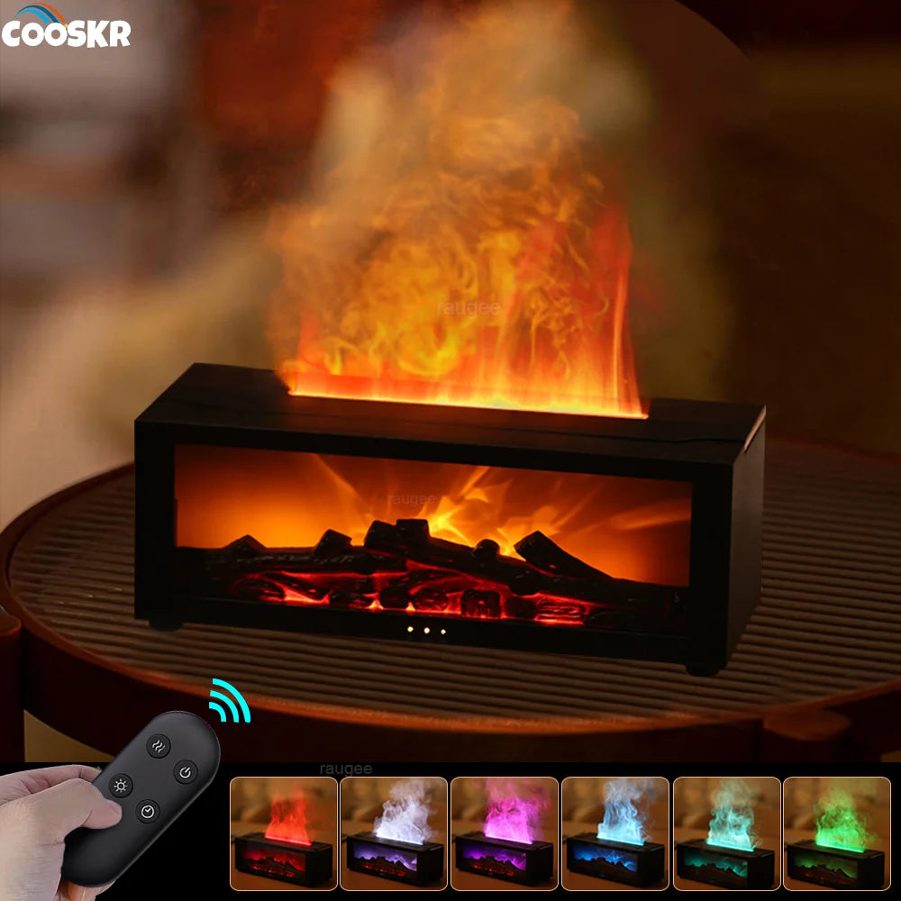 Flame Aroma Diffuser Humidifier with LED Light & Remote Aroma Diffuser Humidifier SPOT