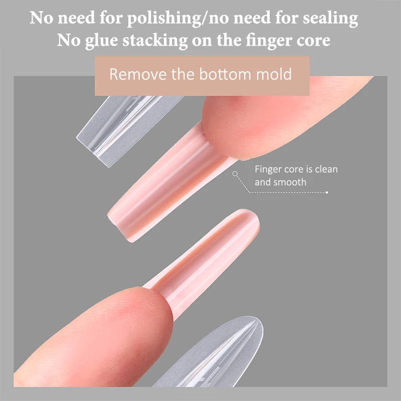 Sandwich Dual Nail Forms 240pcs 14 Sizes – Coffin & Almond Nail Extension Forms SPOT