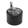 Manual Zinc Alloy Herb & Spice Grinder – Hand Crank Mill Herb Spice Grinder SPOT black
