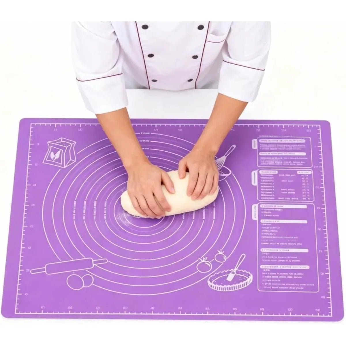 Silicone Baking Mat with Measurements – Non-Stick Kneading Pad Silicone Baking Mat SPOT