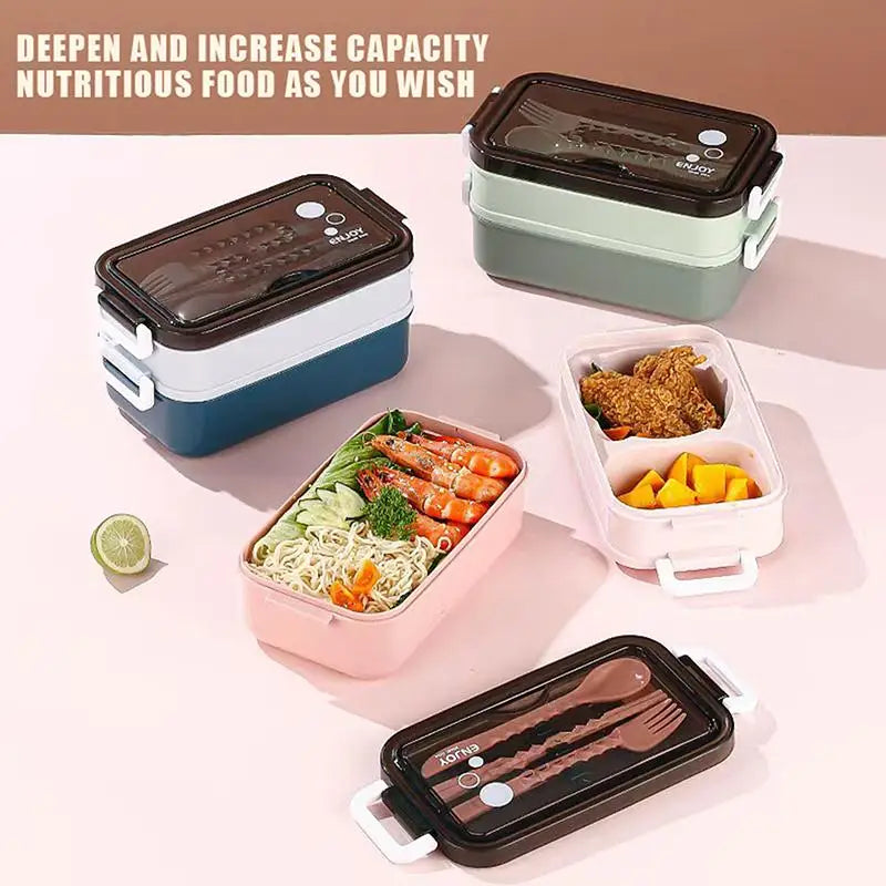 Double Layer Japanese Bento Box – Leak-Proof Lunch Container Bento Lunch Box SPOT