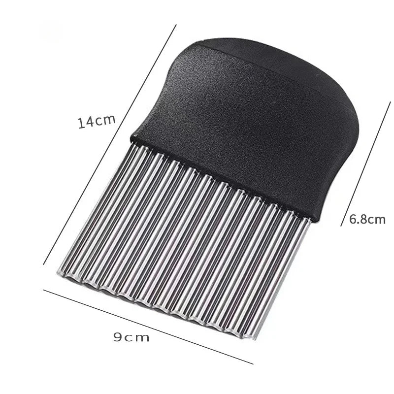 Stainless Steel Crinkle Wavy Knife – Chip & Fry Slicer Vegetable Slicer SPOT L