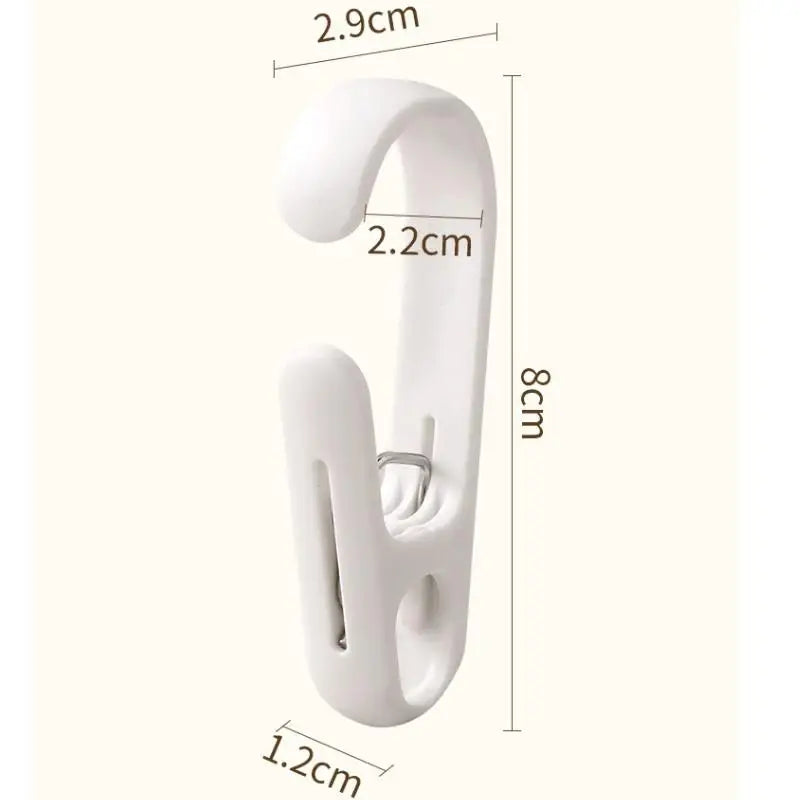 10-Pack 2-in-1 Plastic Hanging Clips – Hook & Clamp Organizer Hanging Clip Organizer SPOT