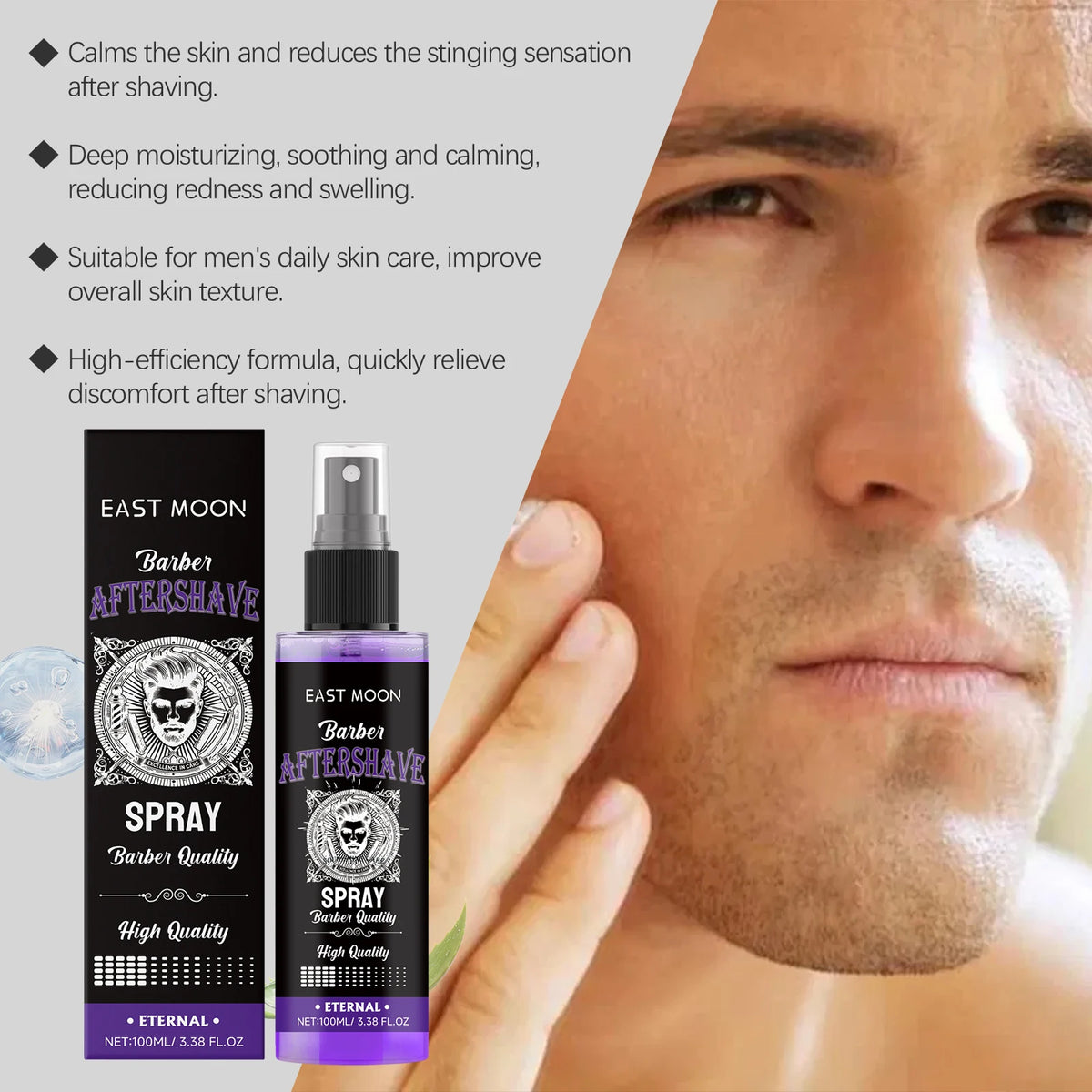 East Moon Men's Moisturizing Aftershave Spray – 100ml Aftershave Spray SPOT