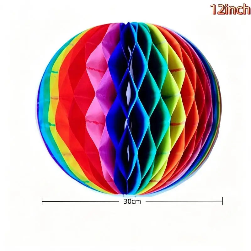 Rainbow Honeycomb Paper Balls 15–30cm | Party Wedding Decor Party Decoration Ball SPOT A117