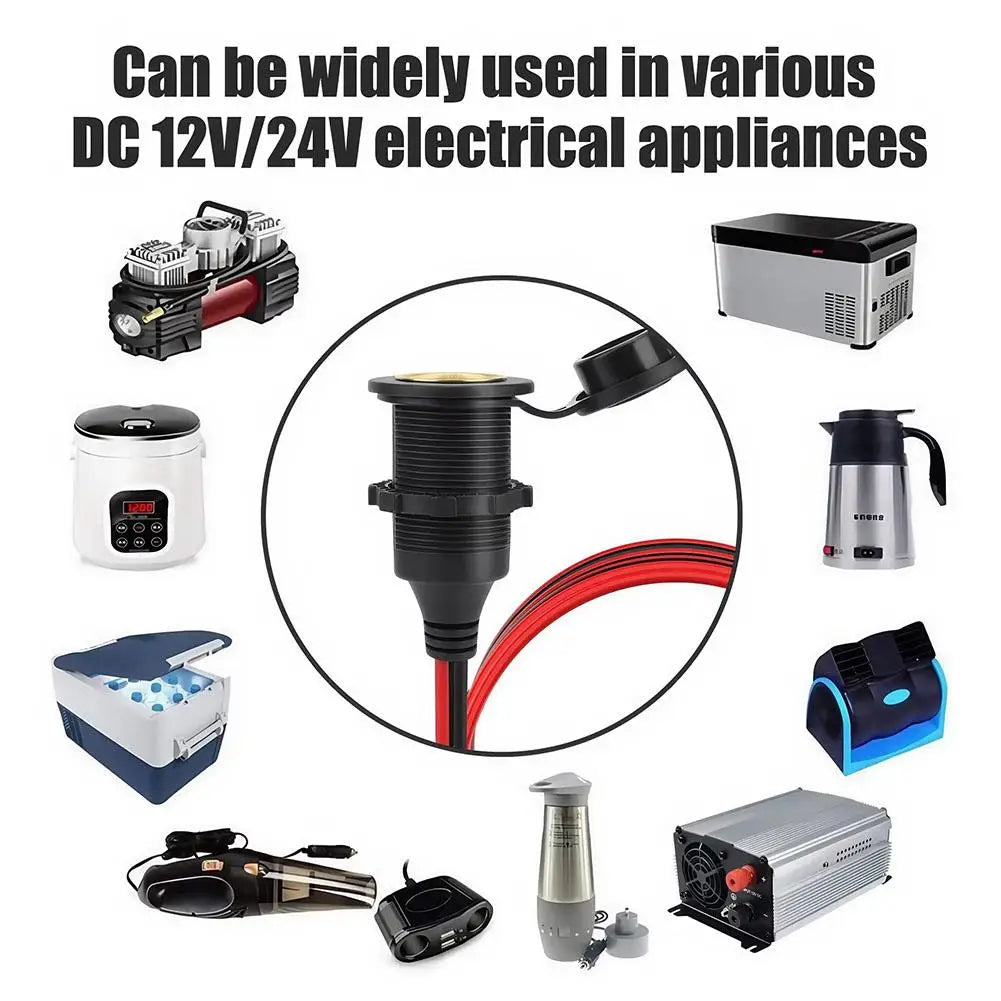 DC 12V Cigarette Lighter Socket Plug – Car, Bike & Truck Adapter Car Socket Adapter SPOT