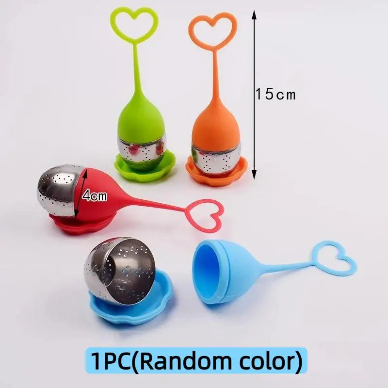 Silicone Loose Leaf Tea Infuser BPA-Free with Drip Tray Tea Infuser SPOT C