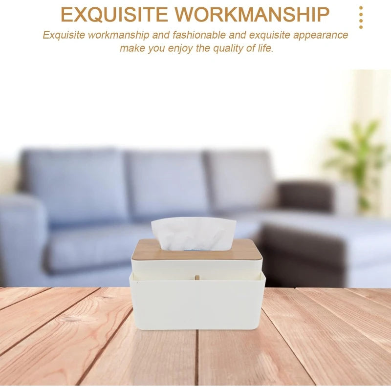 White Plastic Tissue Box Holder – Car, Bathroom & Office Tissue Box Holder SPOT