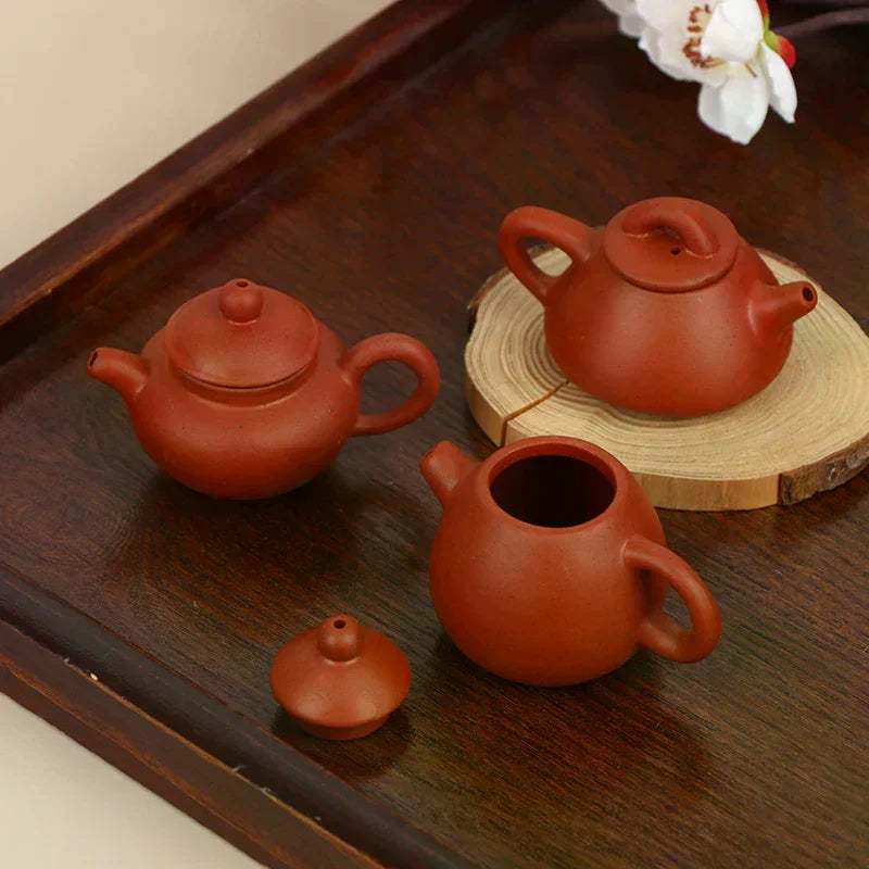 Mini Purple Clay Teapot 25ml – Handmade Pocket Travel Tea Set Mini Clay Teapot SPOT